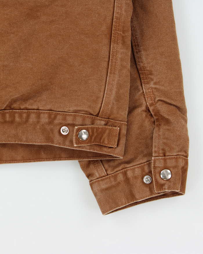 Vintage 2011 Carhartt J297 BRN Detroit Duck Canvas Sherpa Lined Workwear Jacket - XL