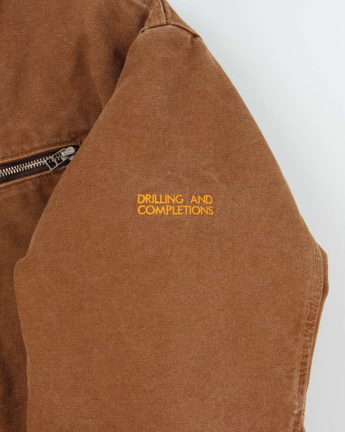 Vintage 2011 Carhartt J297 BRN Detroit Duck Canvas Sherpa Lined Workwear Jacket - XL