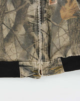 Vintage 2008 Y2K Carhartt J144 Active Made In USA Realtree Camo Duck Canvas Bomber Jacket - XXL