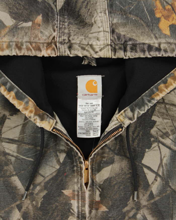 Vintage 2008 Y2K Carhartt J144 Active Made In USA Realtree Camo Duck Canvas Bomber Jacket - XXL
