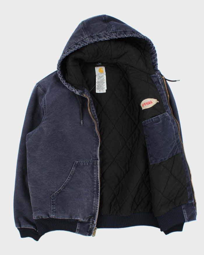 Vintage 2007 Y2K Carhartt J130 MDT Active Duck Canvas Quilt Lined Bomber Jacket - M