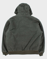 Vintage 2002 Y2K Carhartt J130 Mos Active Duck Canvas Quilt Lined Bomber Jacket - L