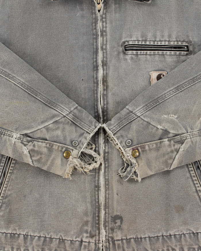 Vintage 2004 Y2K Carhartt J97 MTL Detroit Made In USA Blanket Lined Duck Canvas Workwear Jacket - M