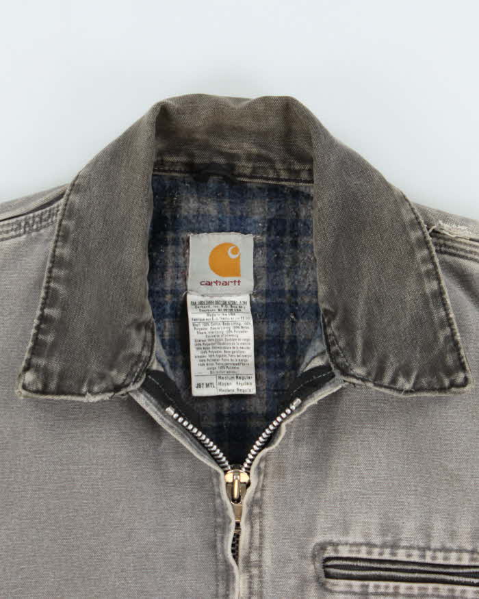 Vintage 2004 Y2K Carhartt J97 MTL Detroit Made In USA Blanket Lined Duck Canvas Workwear Jacket - M