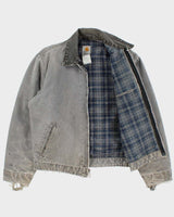 Vintage 2004 Y2K Carhartt J97 MTL Detroit Made In USA Blanket Lined Duck Canvas Workwear Jacket - M