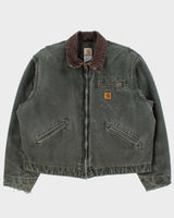 Vintage 2006 Y2K Carhartt J97 Mos Detroit Blanket Lined Duck Canvas Workwear Jacket - XL