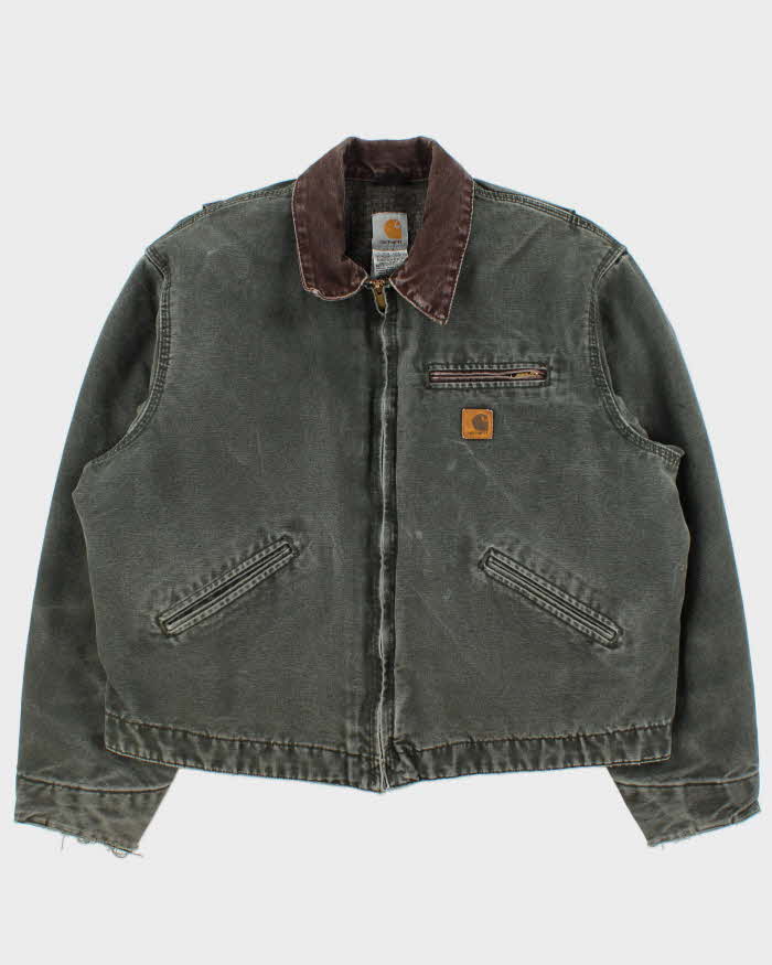 Vintage 2006 Y2K Carhartt J97 Mos Detroit Blanket Lined Duck Canvas Workwear Jacket - XL