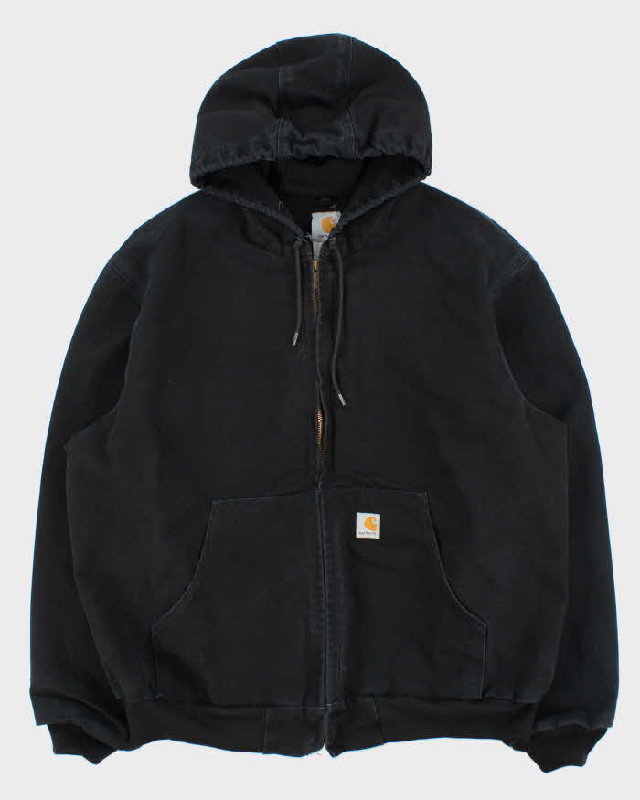 Vintage Y2K 00s Carhartt J130 BLK Active Mesh Lined Duck Canvas Bomber Jacket - XXL