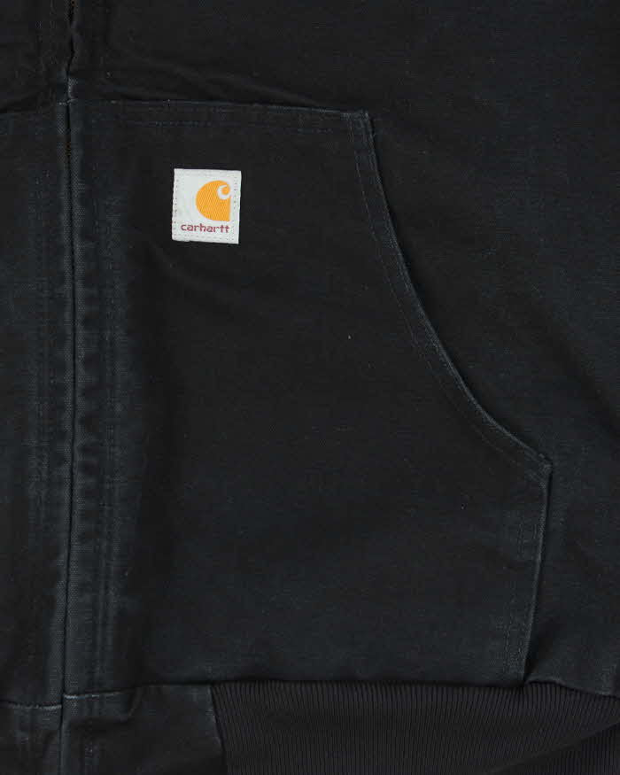 Vintage Y2K 00s Carhartt J130 BLK Active Mesh Lined Duck Canvas Bomber Jacket - XXL