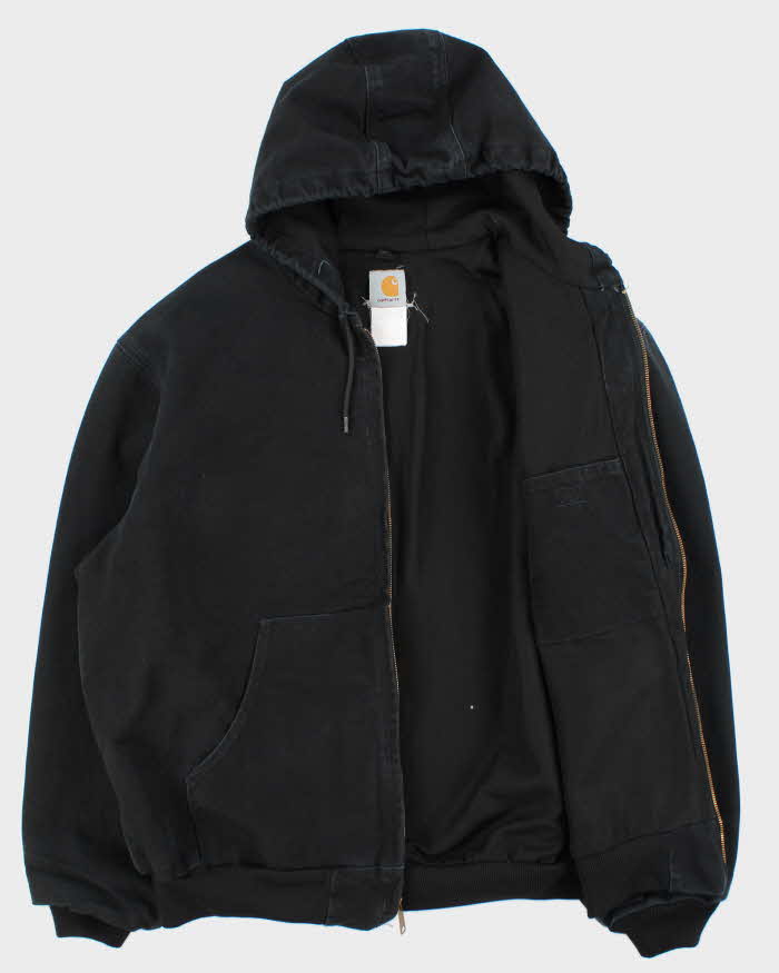 Vintage Y2K 00s Carhartt J130 BLK Active Mesh Lined Duck Canvas Bomber Jacket - XXL
