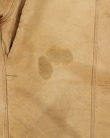Vintage 1980s Carhartt C01 Union Made In USA Tan Washed Blanket Lined Firm Duck Canvas Chore Jacket - XXL