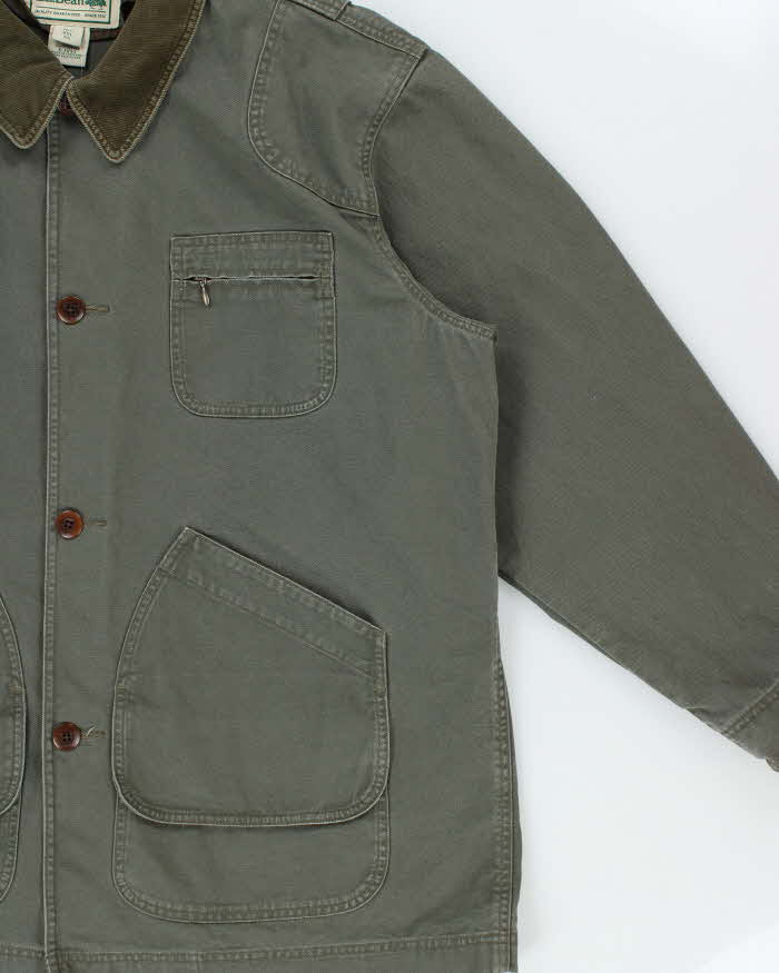 Vintage Y2K 00s L.L.Bean Khaki Duck Canvas Chore Jacket - XXL