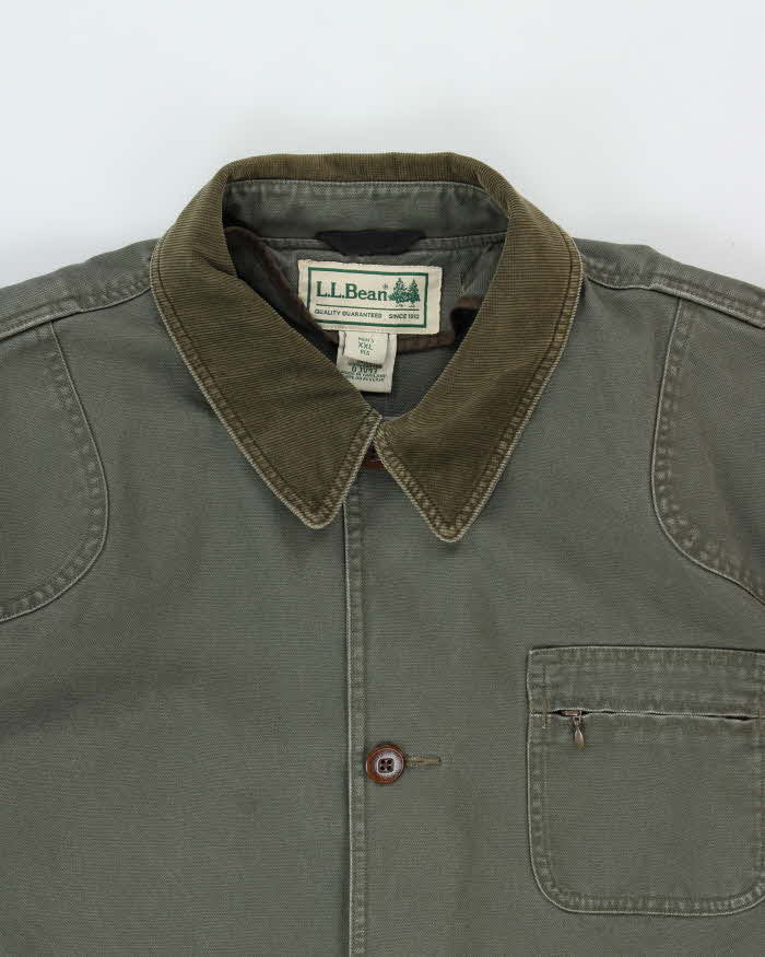 Vintage Y2K 00s L.L.Bean Khaki Duck Canvas Chore Jacket - XXL