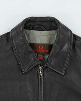 Vintage Y2K 00s Danier Pebbled Leather Zip-Up Jacket - M