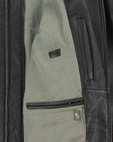 Vintage Y2K 00s Danier Pebbled Leather Zip-Up Jacket - M