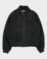 Vintage Y2K 00s DeerSkin Trading Post Quilt Lined Suede Bomber Jacket - M