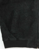 Vintage Y2K 00s DeerSkin Trading Post Quilt Lined Suede Bomber Jacket - M