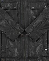 DSWT Vintage Y2K 00s Danier Calfskin Leather Cafe Racer Moto Jacket - XXL