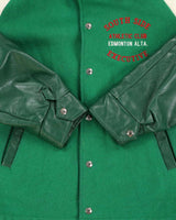 Vintage 1980s South Side Ath. Club Winner Made In Canada Wool Leather Collared Varsity Jacket - XL