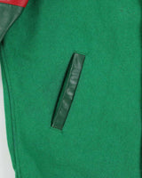 Vintage 1980s South Side Ath. Club Winner Made In Canada Wool Leather Collared Varsity Jacket - XL