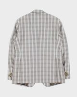 Vintage Etro Silk Blend Glen Check Single Breasted Blazer - L