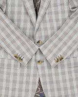 Vintage Etro Silk Blend Glen Check Single Breasted Blazer - L