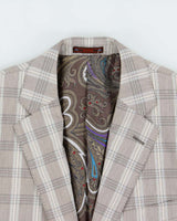 Vintage Etro Silk Blend Glen Check Single Breasted Blazer - L
