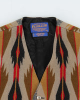 Vintage Y2K 00s Pendleton Wool Navajo Made In USA Western Waist Coat - S