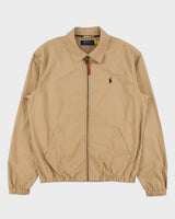 Vintage Polo Ralph Lauren Tan Bi-Swing Canvas Harrington Jacket - M