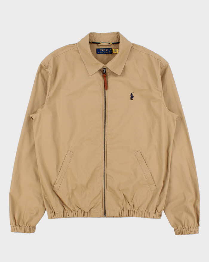 Vintage Polo Ralph Lauren Tan Bi-Swing Canvas Harrington Jacket - M