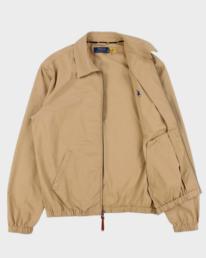 Vintage Polo Ralph Lauren Tan Bi-Swing Canvas Harrington Jacket - M