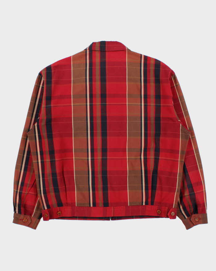 Vintage 1990s Polo Ralph Lauren Plaid Bi-Swing Canvas Harrington Jacket - M