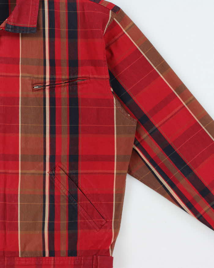 Vintage 1990s Polo Ralph Lauren Plaid Bi-Swing Canvas Harrington Jacket - M