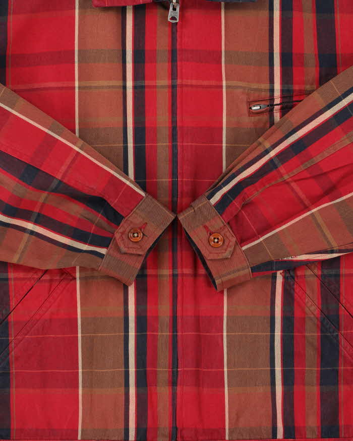 Vintage 1990s Polo Ralph Lauren Plaid Bi-Swing Canvas Harrington Jacket - M