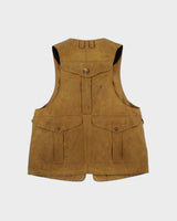 Vintage Filson Oil Tin Cloth Made In USA Tan Hunting Vest - S