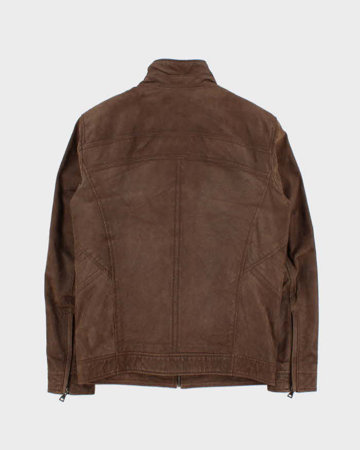 Vintage Y2K 00s Danier Thinsulate Lined Leather Cafe Racer Moto Jacket - XS