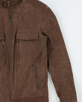Vintage Y2K 00s Danier Thinsulate Lined Leather Cafe Racer Moto Jacket - XS