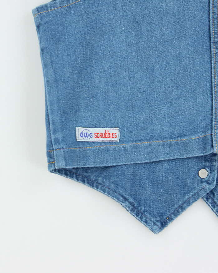 Vintage 1970s GWG Union Made In Canada Denim Waistcoat Vest - XS