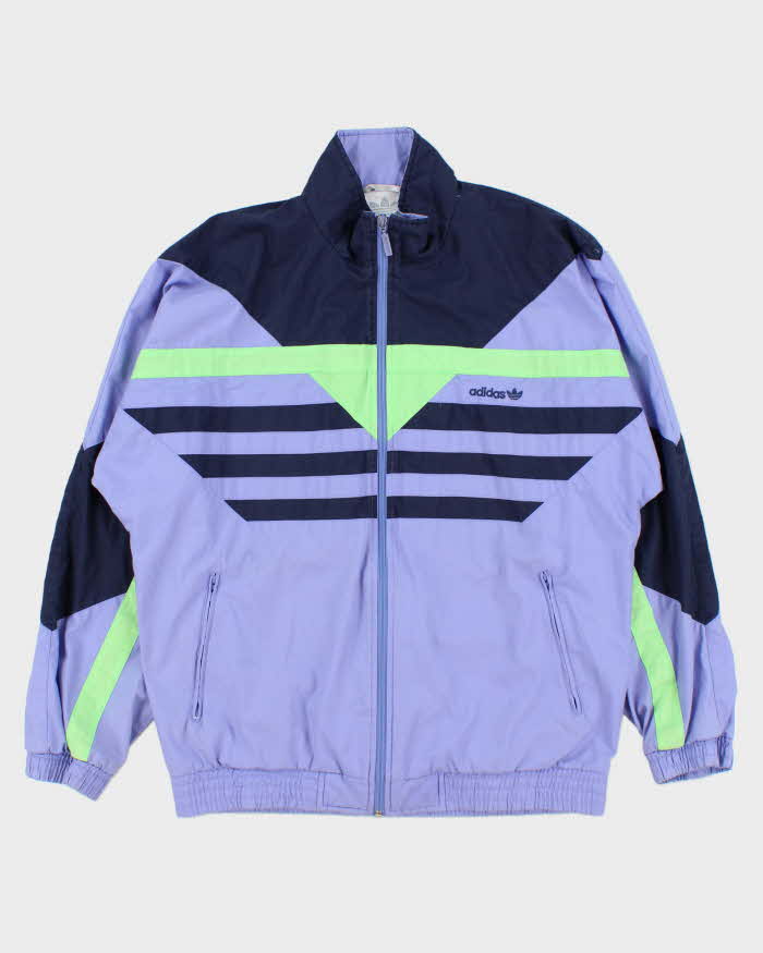 Vintage 1980s Adidas Originals Canvas Cotton Blend Classic Windbreaker Jacket - M