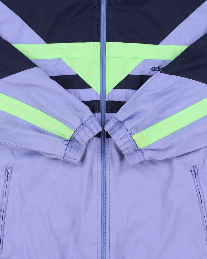 Vintage 1980s Adidas Originals Canvas Cotton Blend Classic Windbreaker Jacket - M
