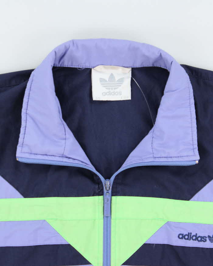 Vintage 1980s Adidas Originals Canvas Cotton Blend Classic Windbreaker Jacket - M