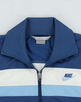 Vintage Y2K 00s Nike Tri-Colour High-Neck Track Jacket - S