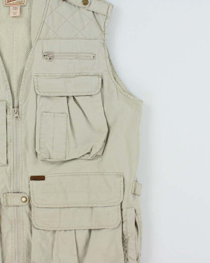 Vintage Woolrich Canvas Multi-Pocket Fisherman Utility Trail Cargo Vest - L