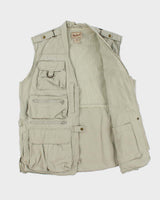 Vintage Woolrich Canvas Multi-Pocket Fisherman Utility Trail Cargo Vest - L