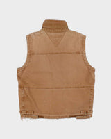 Vintage Mark's Distressed Duck Canvas Multi-Pocket Utility Workwear Vest - M