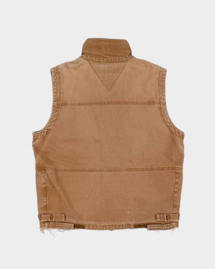 Vintage Mark's Distressed Duck Canvas Multi-Pocket Utility Workwear Vest - M