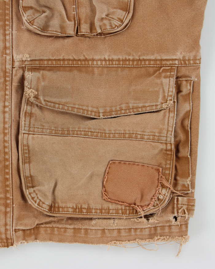 Vintage Mark's Distressed Duck Canvas Multi-Pocket Utility Workwear Vest - M