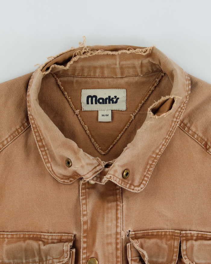 Vintage Mark's Distressed Duck Canvas Multi-Pocket Utility Workwear Vest - M
