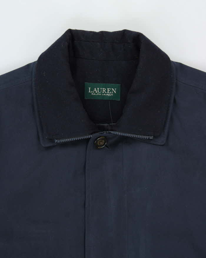 Vintage Y2K 00s Lauren Ralph Lauren Wool Blend Quilt Lined Weatherproof Mac - XL