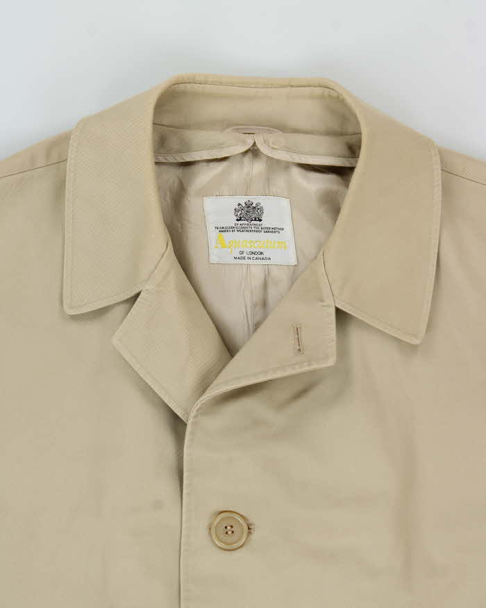 Vintage 1990s Aquascutum Aqua5 Mid Length Weatherproof Mac - L